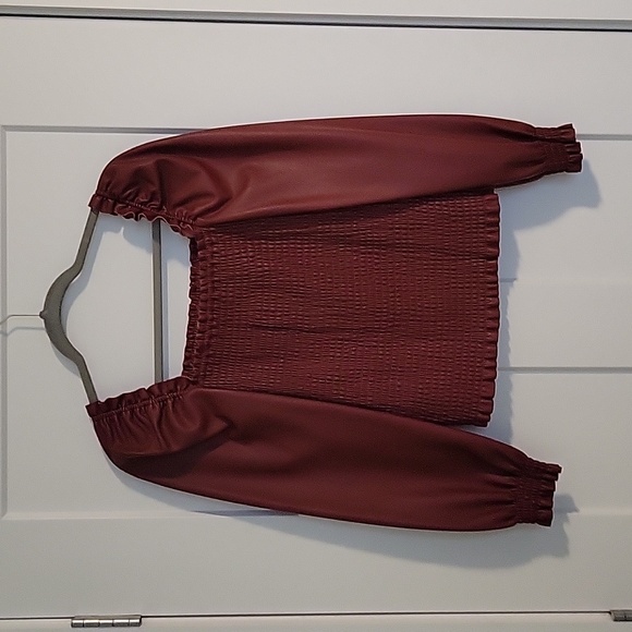 Marc New York Faux Leather Top - Picture 1 of 5